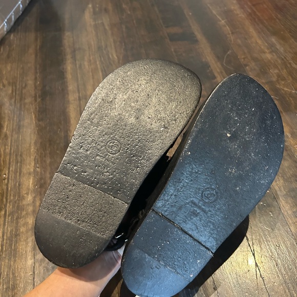 CHANEL Black Velvet Dad Sandal with Silver Accents - Picture 6 of 6